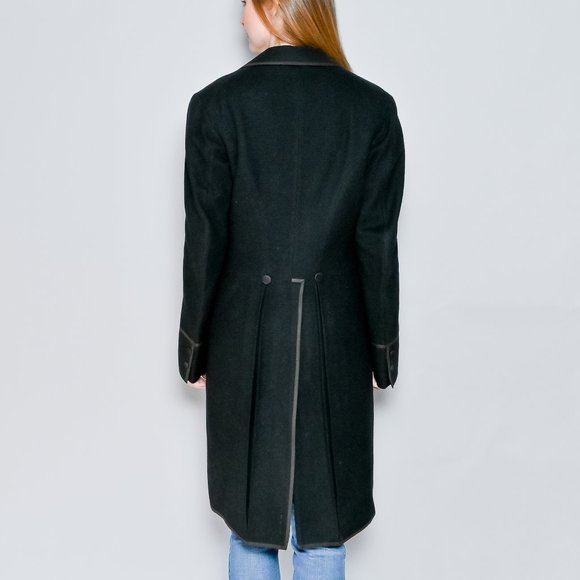 593. BROOKS BROTHERS Antique Vintage Cut Away Long Mens Coat Edwardian Victorian - Picture 3 of 10